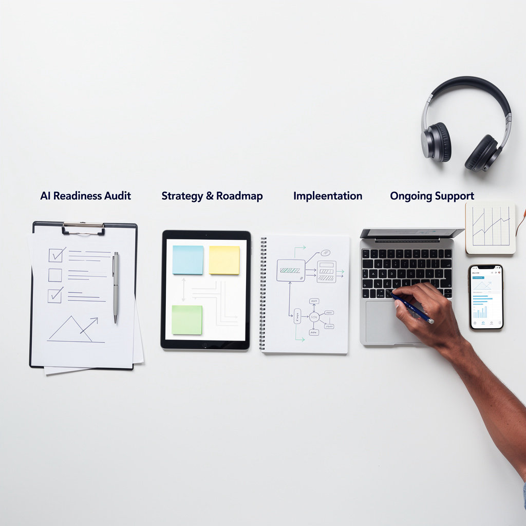 An ai agency with a blog and resources clear cta workflow process and systems implementation